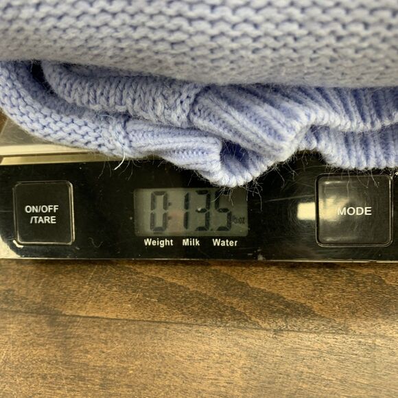 Vintage Alberoy Womens Large Cable Knit Crewneck Sweater USA 90’s Fisherman Blue - Picture 7 of 7